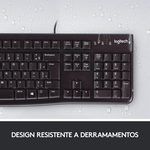 Kit Mouse e Teclado LOGITECH MK120, com Fio, USB, ABNT2, Preto - 920-004429 - Image 5