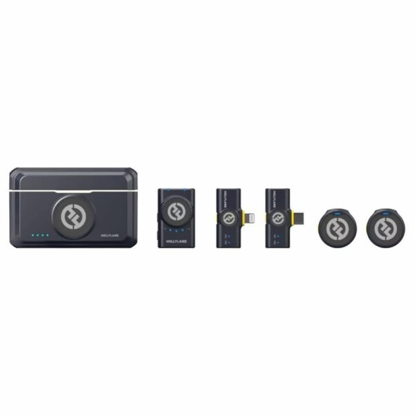 Microfone Lapela HOLLYLAND LARK M2, Lightning, USB-C, 2 Unidades, Sem Fio, Preto - Image 3