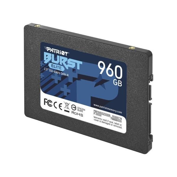 SSD PATRIOT BURST ELITE, 960GB, 2.5, SATA, Leitura 450MB/s, Gravação 320MB/s - PBE960GS25SSDR - Image 2
