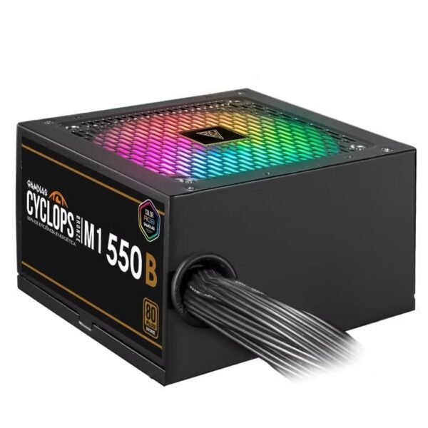 Fonte ATX GAMDIAS CYCLOPS M1-550B ARGB, 550W, Bivolt, 80 Plus Bronze, PFC Ativo, TecLab, Preto - Image 2