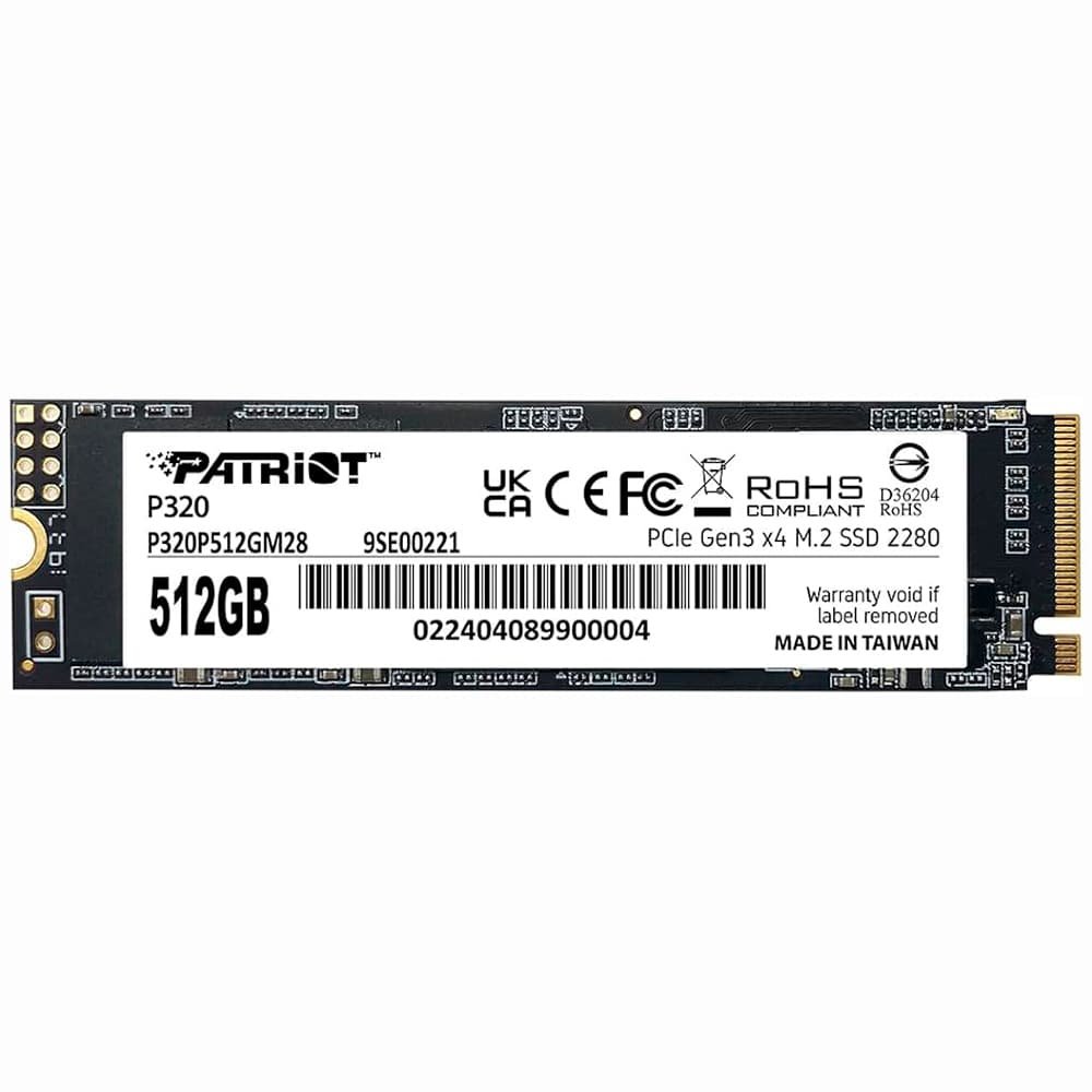 SSD PATRIOT P320, 512GB, M.2 2280, NVMe, PCIe 3.0, Leitura 3000MB/s, Gravação 2200MB/s – P320P512GM28 - Image 2