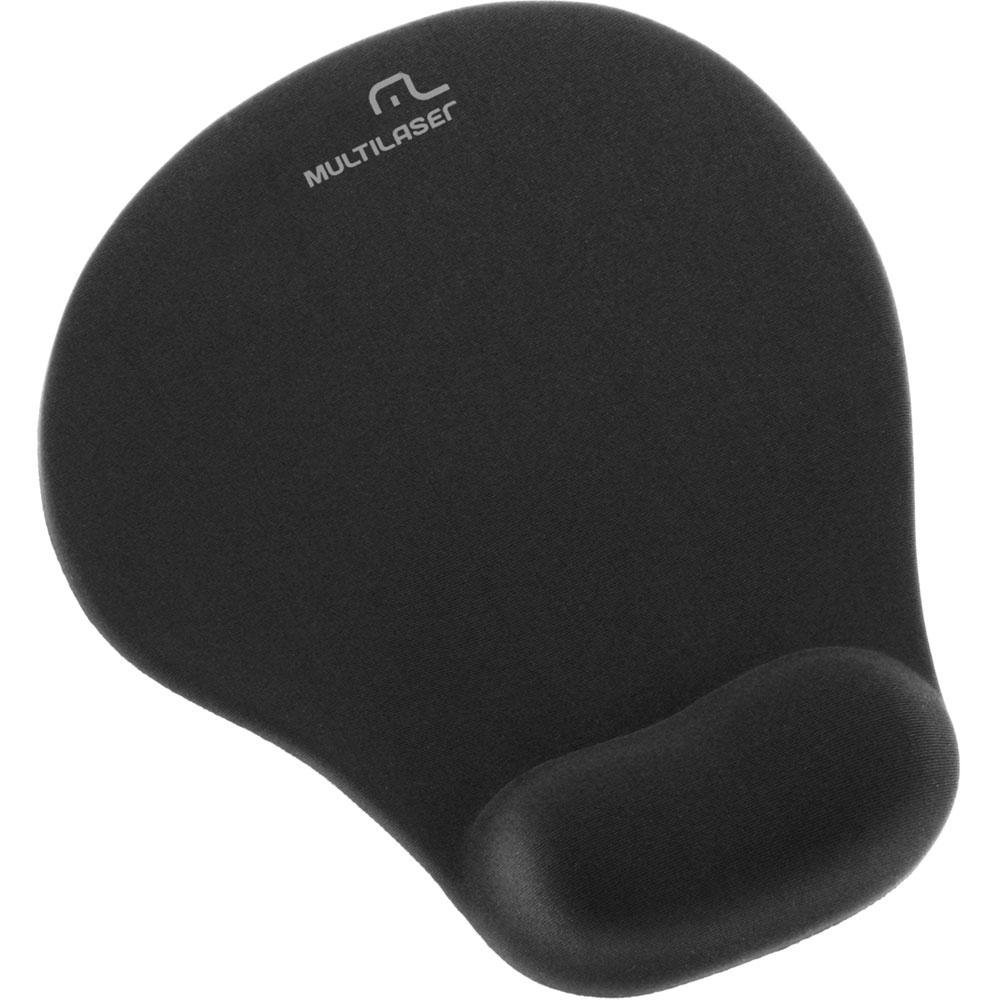 Mouse Pad MULTILASER AC021, Apoio em Gel, Preto