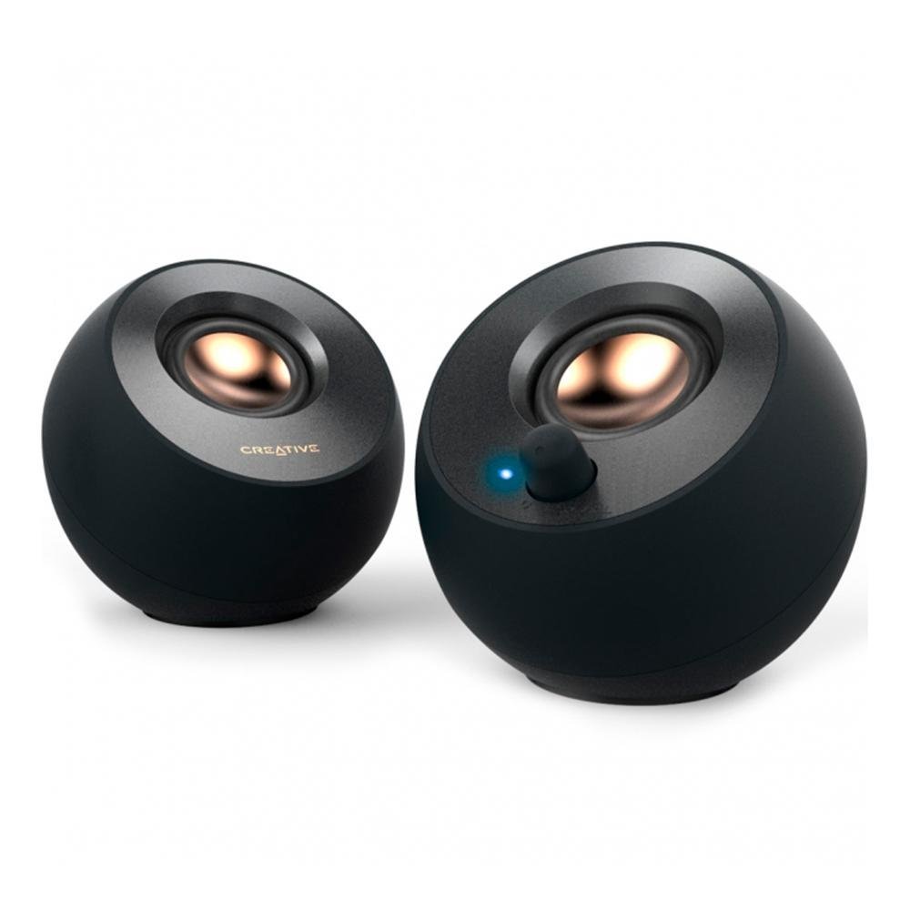 Caixa de Som Creative Pebble V2, 2.0, Preto - 51MF1695AA000