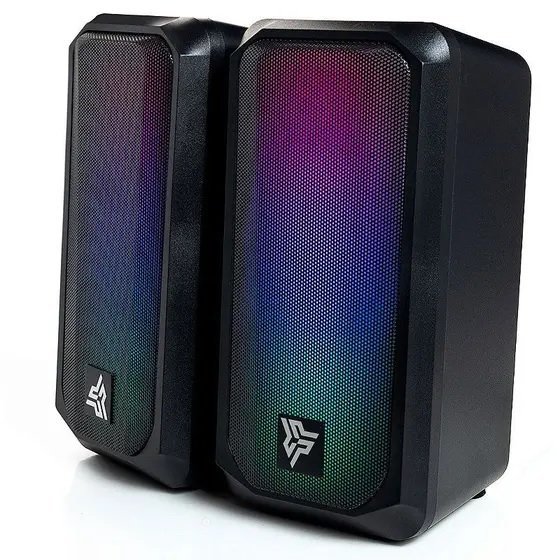 CAIXA DE SOM KNUP HÓRUS KP-RO810, 10W, USB, RGB, PRETO