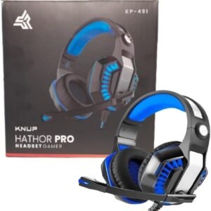 HEADSET GAMER KNUP HATHOR PRO, LED RGB, PC, P4, X-ONE E N-SWITCH, PRETO - KP-491