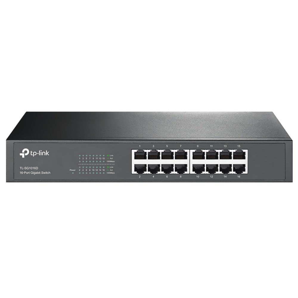 Switch TP-LINK TL-SG1016D, Mesa/Rack, 16 Portas, Gigabit 1000Mbps, Preto - 1730502239 - Imagem 2