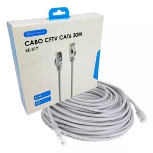 Cabo de Rede IT-BLUE LE-317, CAT6, 30m, CFTV, Cinza