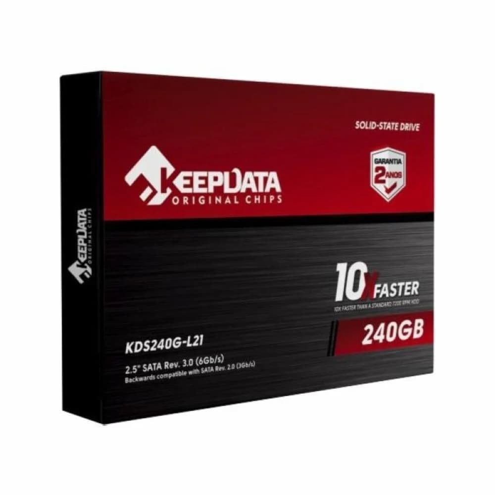 SSD KEEPDATA, 240GB, 2.5, SATA, Leitura 500MB/s, Gravação 450MB/s - KDS240G-L21