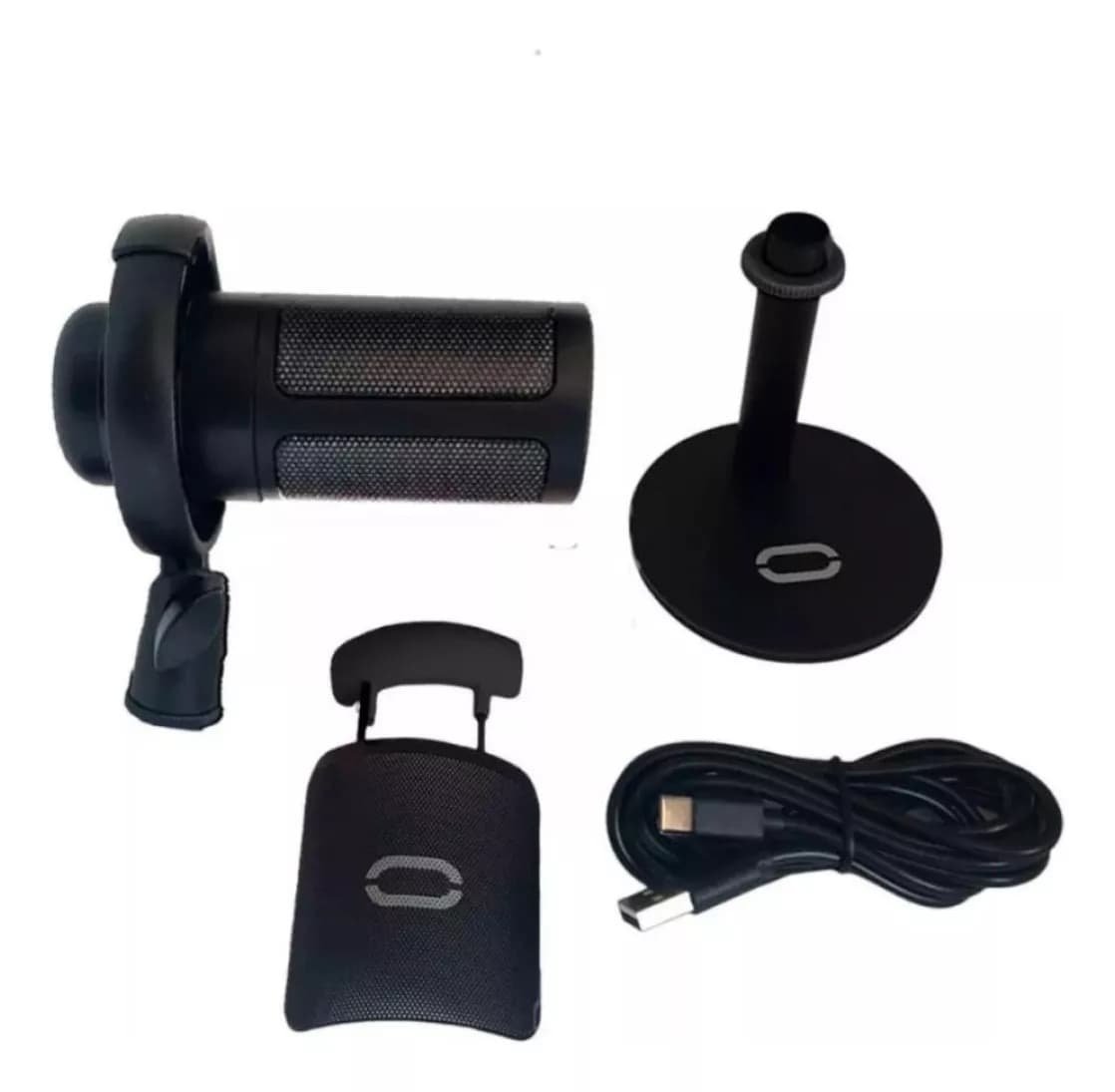 Microfone Condensador Gamer TOMATE MT-1060R, RGB, Live Stream, Podcast, Preto - Imagem 3