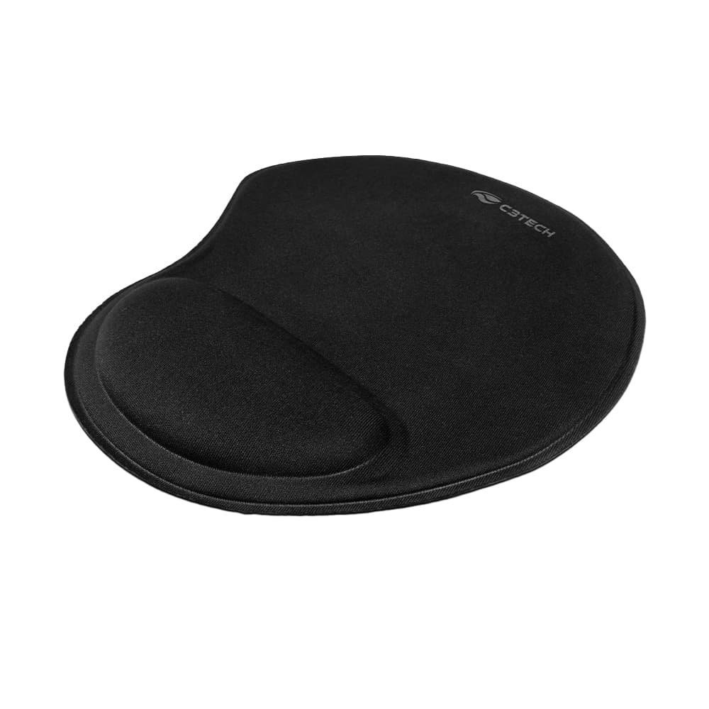 Mouse Pad C3TECH MP-50, com Apoio Gel, Preto - 538030050100