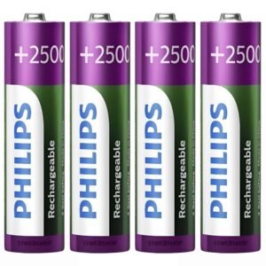 Pilhas Recarregável PHILIPS, AA, 4UN, 2500mAh - R6B4RTU25/97