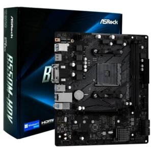 Placa Mãe ASROCK B550M-HDV, AMD, AM4, DDR4, Micro ATX