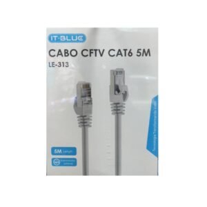 Cabo de Rede IT-BLUE LE-313, CAT6, 5m, CFTV, Cinza