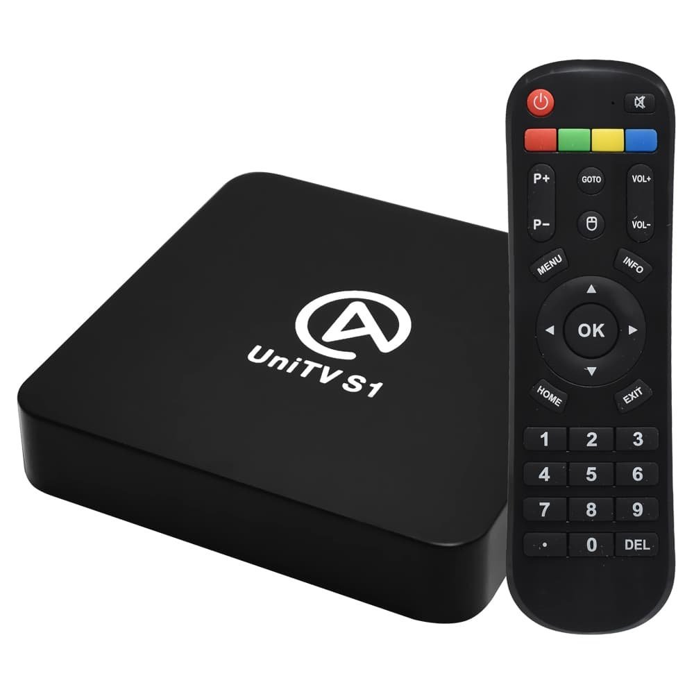 Receptor IPTV UniTV S1, 1GB RAM, 8GB, HD, Controle - Preto