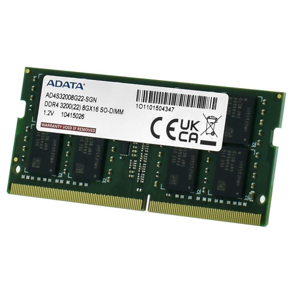Memória Notebook ADATA, DDR4, 3200MHz, 8GB – AD4S32008G22-SGN
