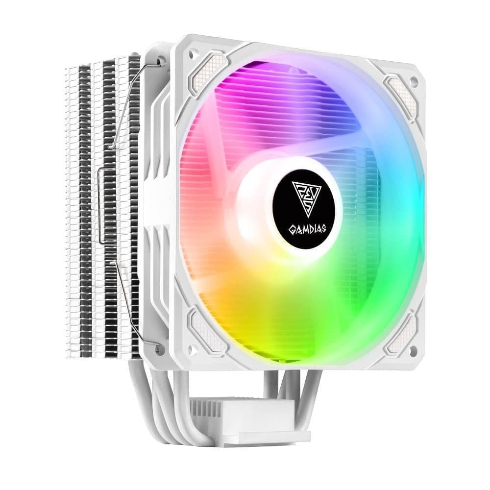 Cooler Processador GAMDIAS BOREAS E1-410 WH, ARGB, AMD/INTEL, 120mm, Branco