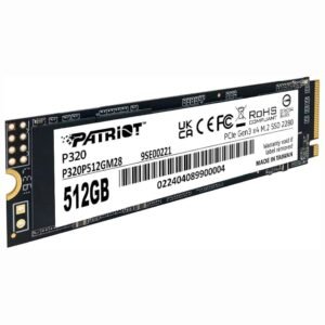 SSD PATRIOT P320, 512GB, M.2 2280, NVMe, PCIe 3.0, Leitura 3000MB/s, Gravação 2200MB/s – P320P512GM28