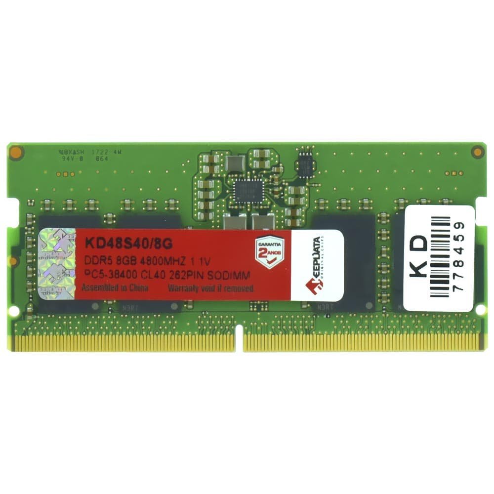 Memória Notebook KEEPDATA, DDR5, 4800MHz, 8GB - KD48S40/8G