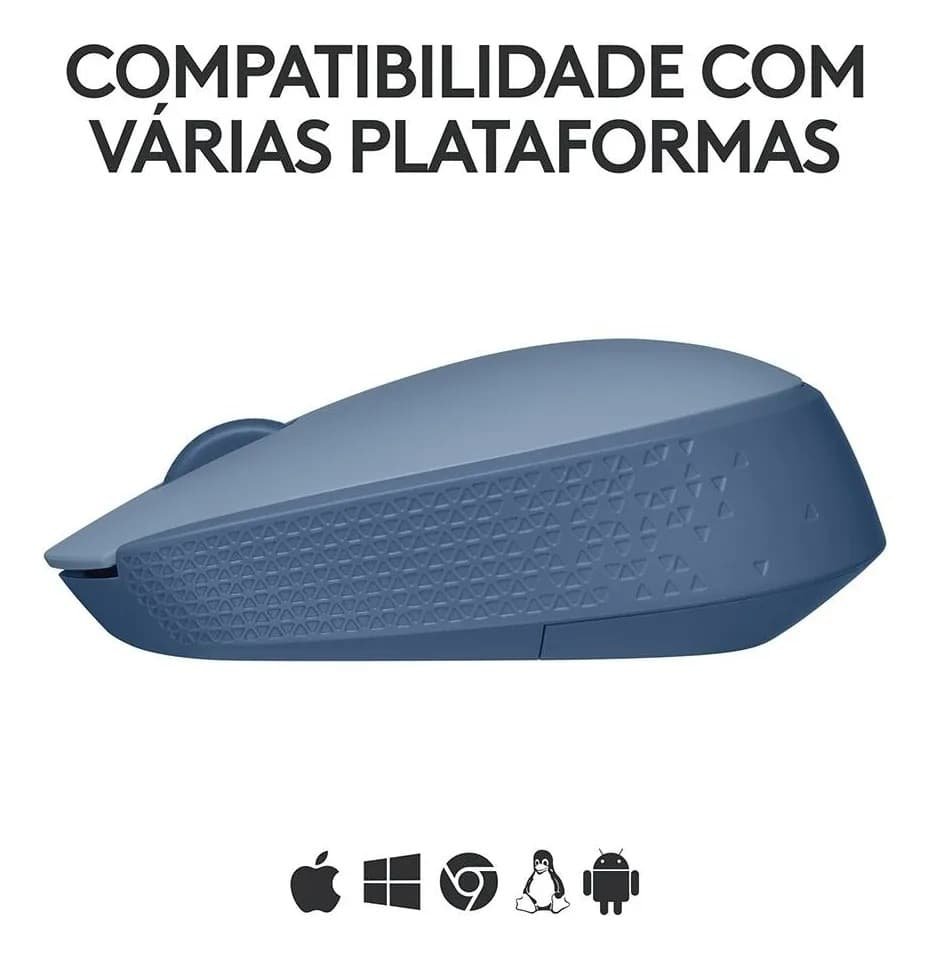 Mouse Sem Fio LOGITECH M170, 2.4GHz USB, Pilha Inclusa - Imagem 3