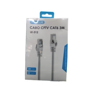 Cabo de Rede IT-BLUE LE-312, CAT6, 3m, CFTV, Cinza